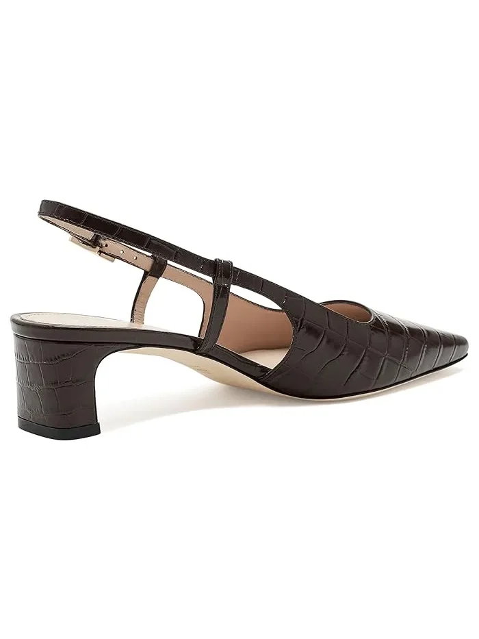Туфли на каблуке Baby Babette Slingback Stuart Weitzman — изображение 3 из 4, ореховый