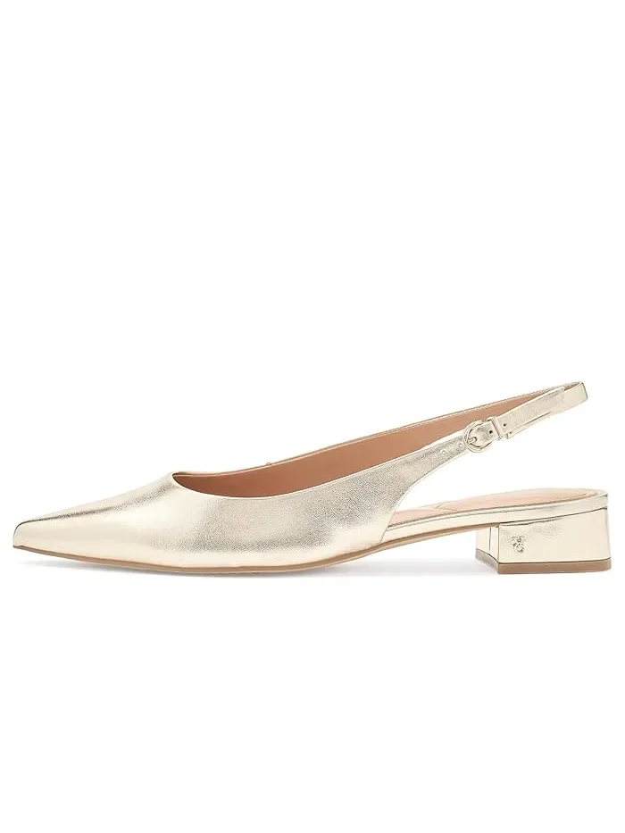 Туфли-мюли Valiey с ремешком на щиколотке Vince Camuto — изображение 4 из 4, золотистый