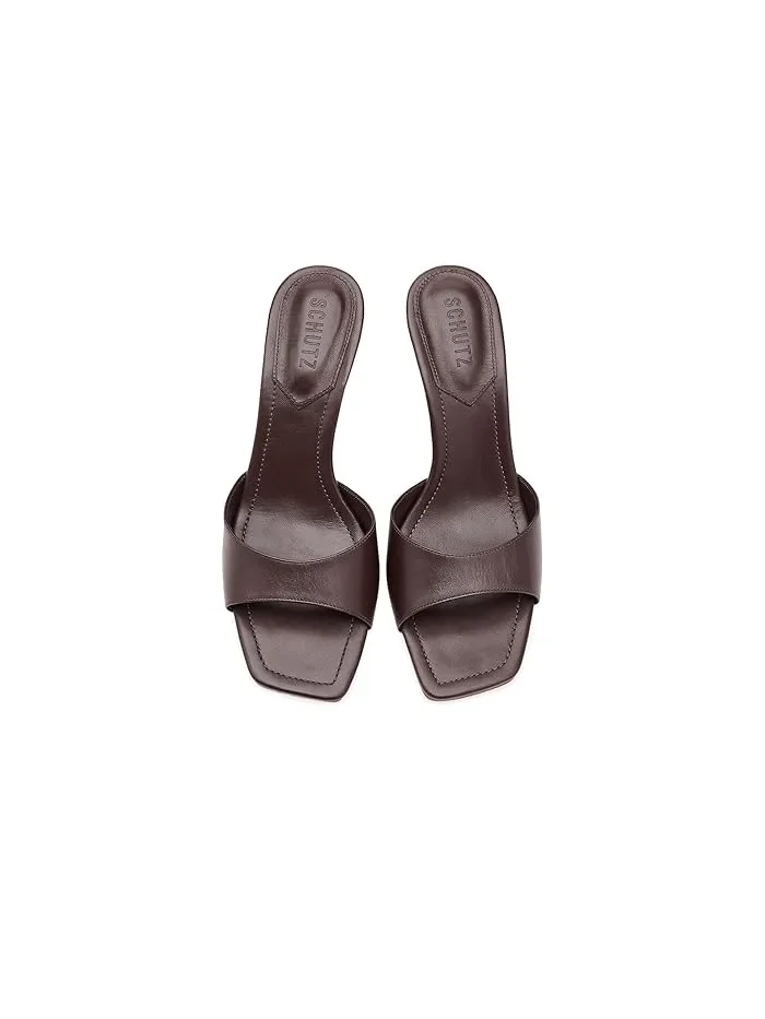 Туфли-лодочки с открытым носком Leena Bamboo Schutz — изображение 2 из 4, коричневый