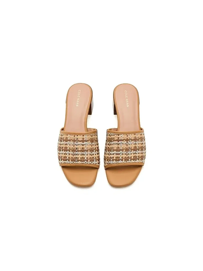 Туфли на каблуке Calli Single Band Block Heel Cole Haan — изображение 2 из 4, бежевый