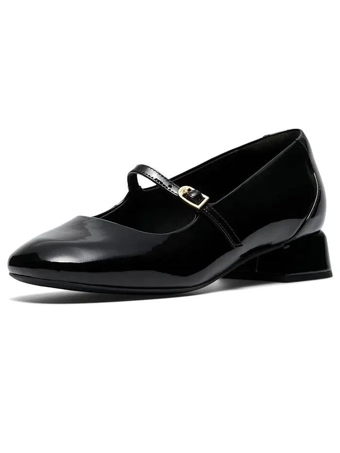 Туфли на каблуке черные лаковые Daiss 30 Bar Clarks
