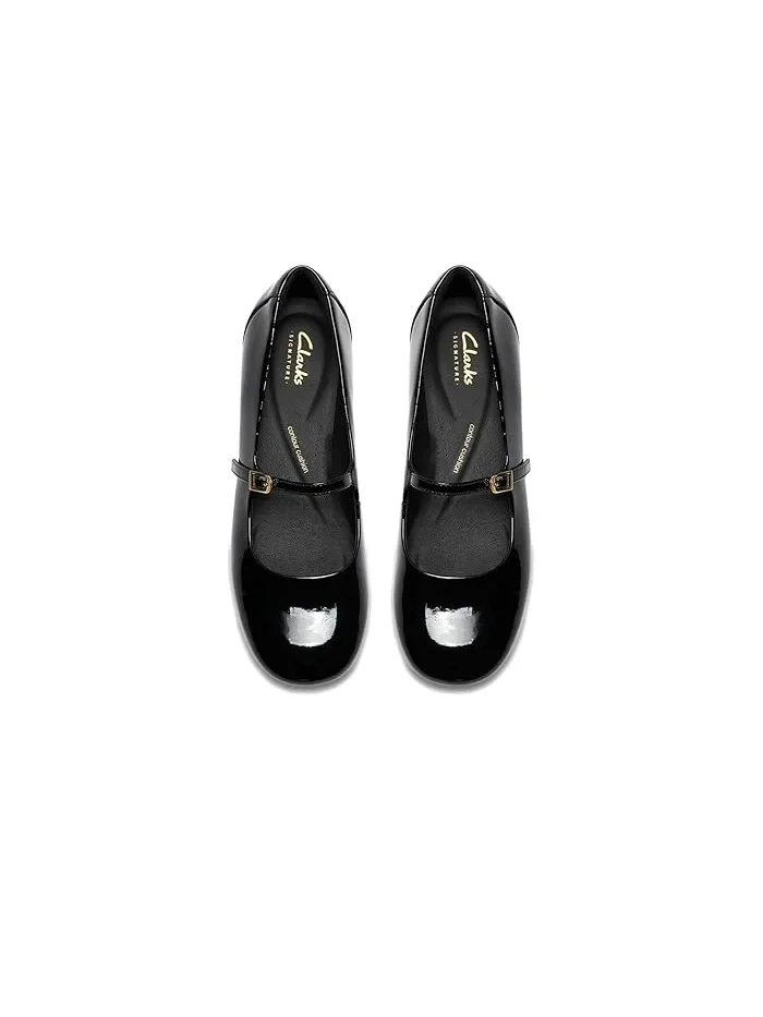 Туфли на каблуке черные лаковые Daiss 30 Bar Clarks — изображение 2 из 4, черный