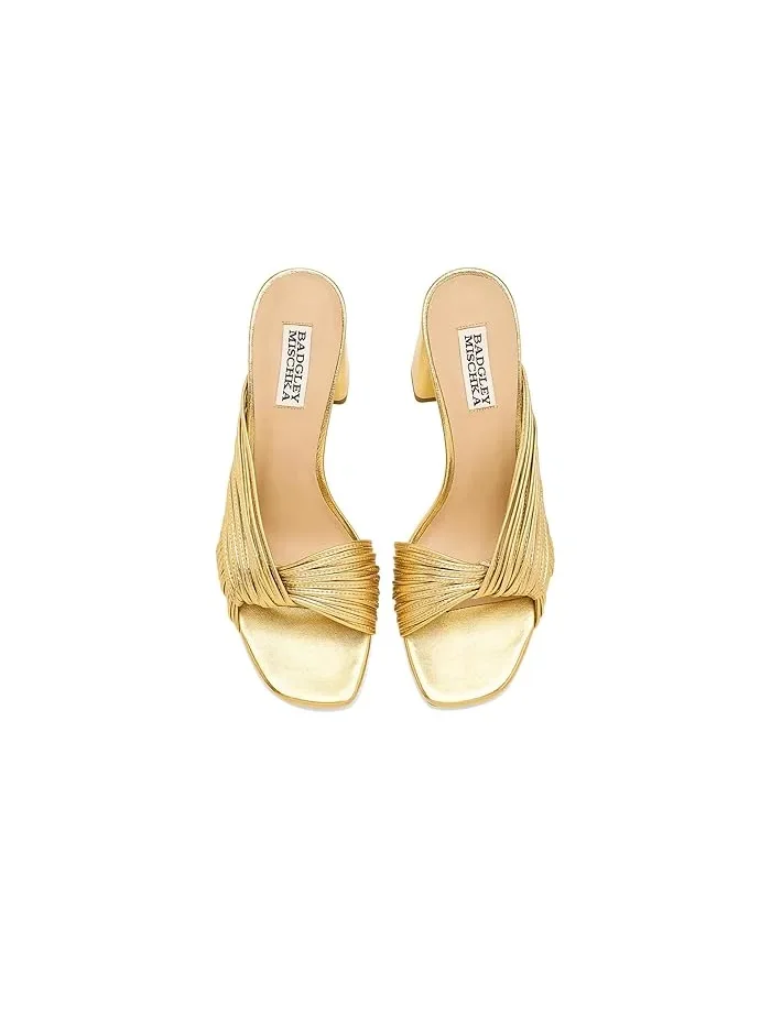 Туфли на каблуке Winslow Badgley Mischka — изображение 2 из 4, золотистый металлик