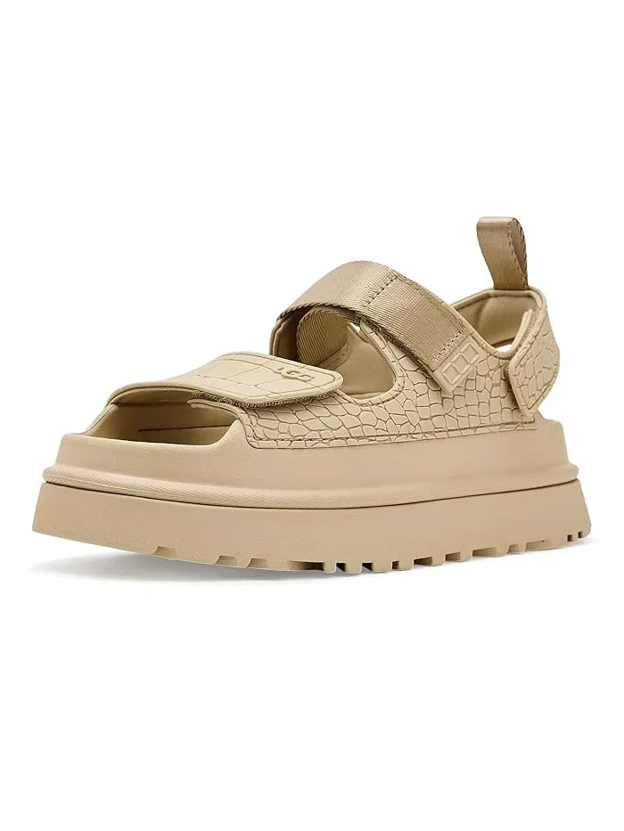 Туфли с тиснением под крокодила Goldenglow Embossed UGG — изображение 1 из 4, горчичный