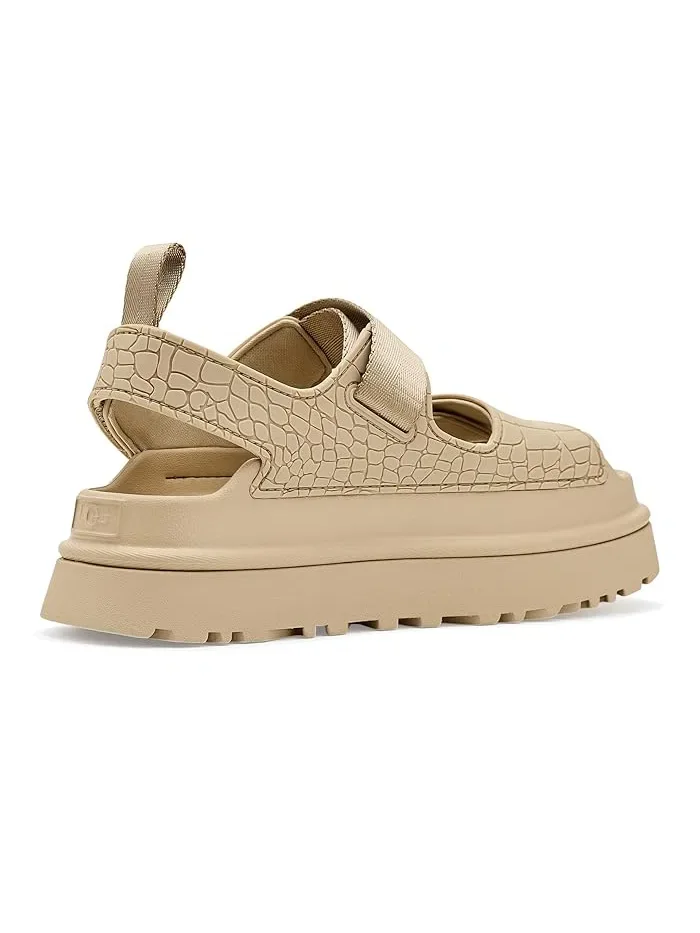Туфли с тиснением под крокодила Goldenglow Embossed UGG — изображение 3 из 4, горчичный