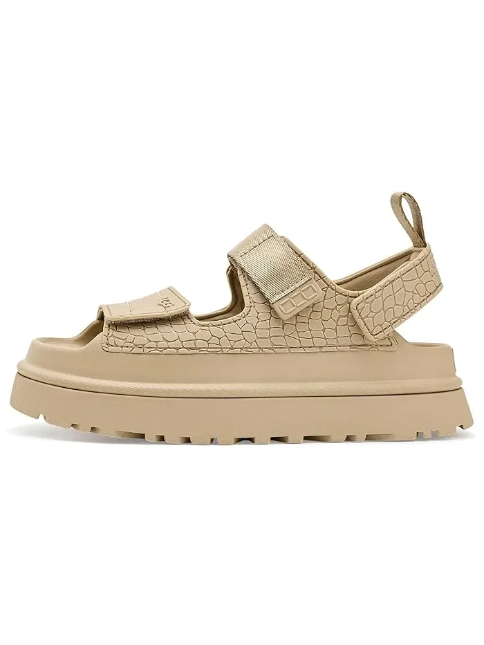 Туфли с тиснением под крокодила Goldenglow Embossed UGG — изображение 4 из 4, горчичный