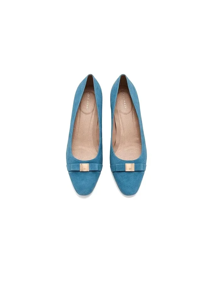 Туфли на каблуке Go-To Malta Bow Wedges Cole Haan — изображение 2 из 4, синий
