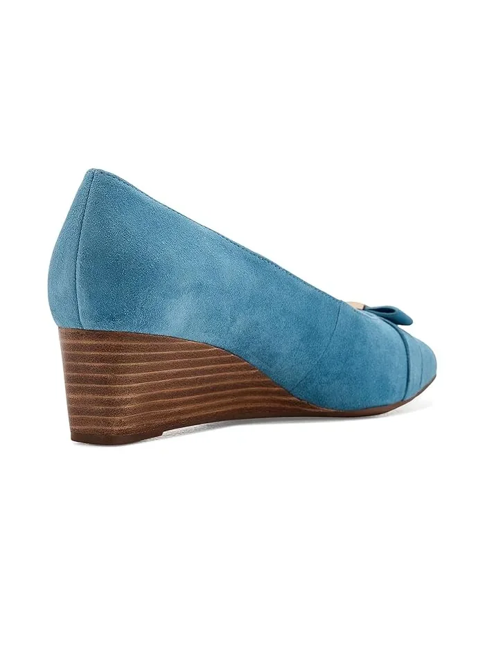 Туфли на каблуке Go-To Malta Bow Wedges Cole Haan — изображение 3 из 4, синий