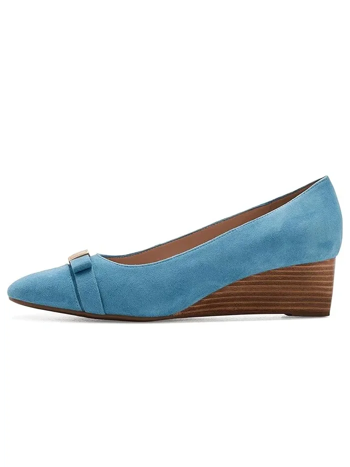 Туфли на каблуке Go-To Malta Bow Wedges Cole Haan — изображение 4 из 4, синий