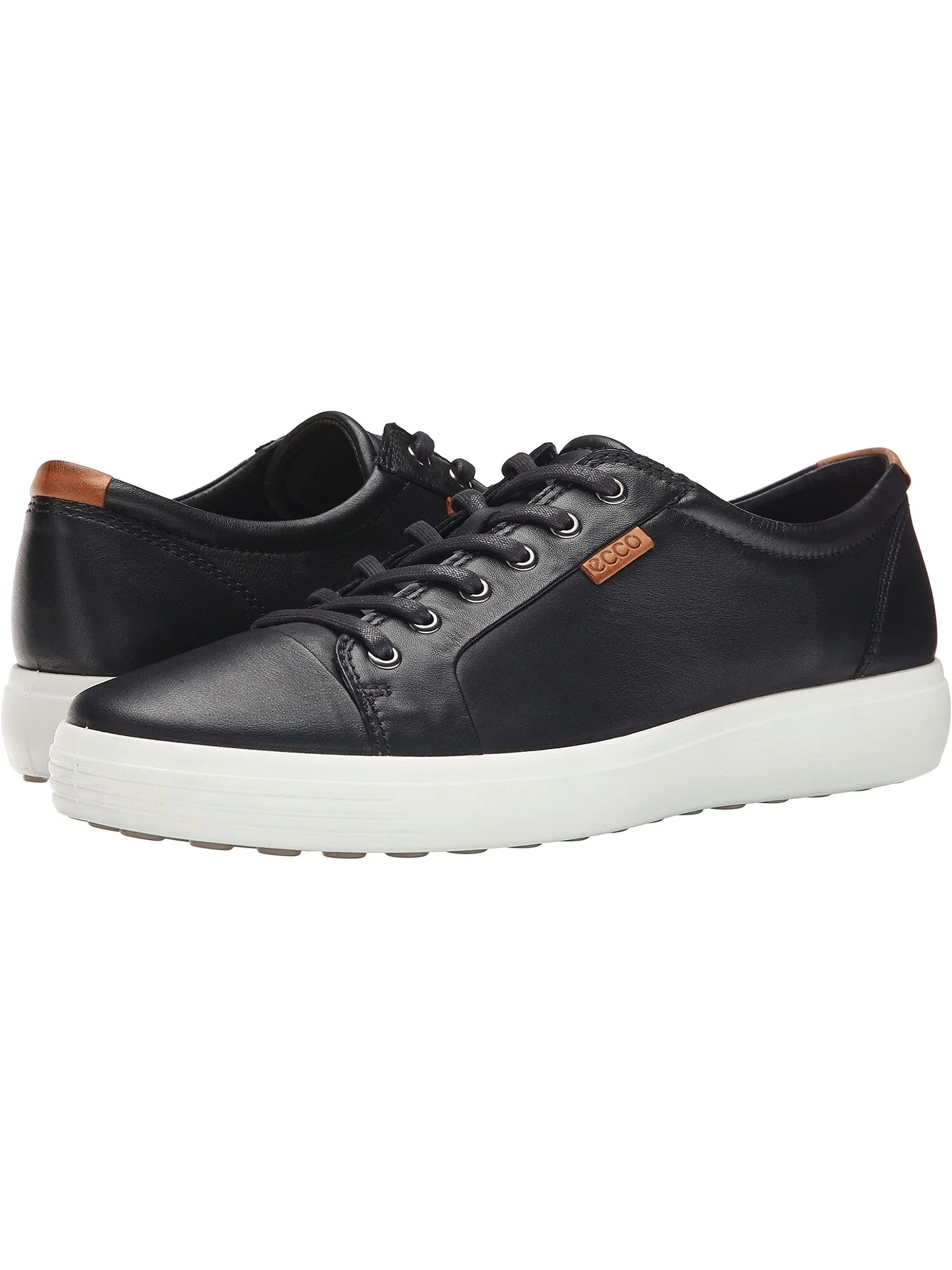 Кроссовки ECCO Soft 7 Sneaker, кожаные — изображение 2 из 2, черный