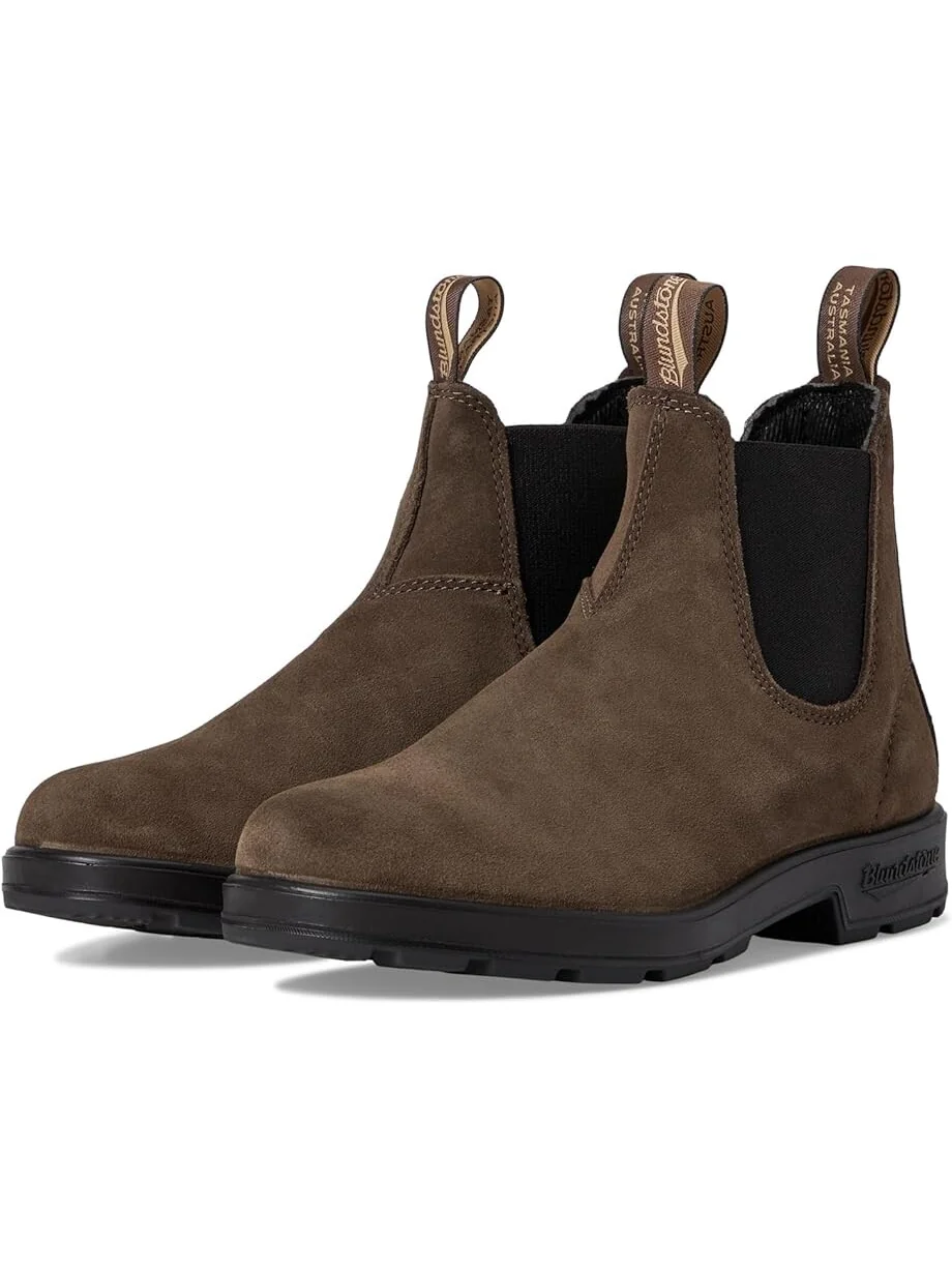 Ботинки Blundstone Chelsea из водостойкой замши — коричневый
