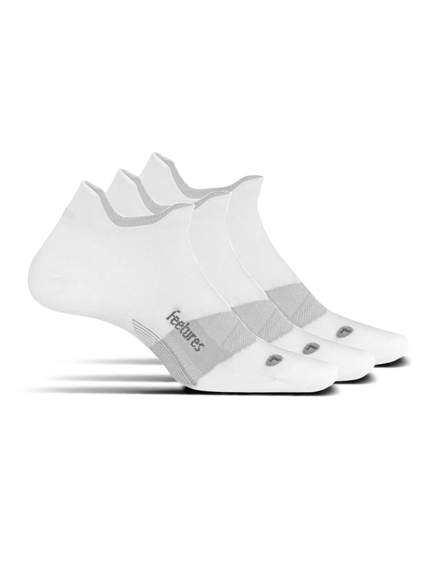 Туфли Unisex Feetures Merino 10 Cushion No Show Tab 3-Pair Pack — белый
