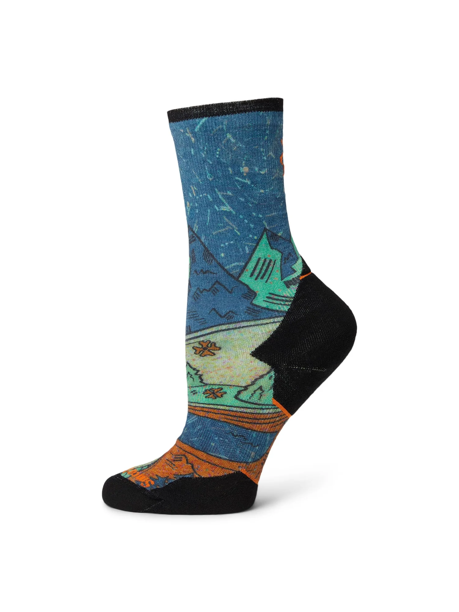 Туфли Smartwool Trail Run Targeted Cushion Mountain Print Crew Socks