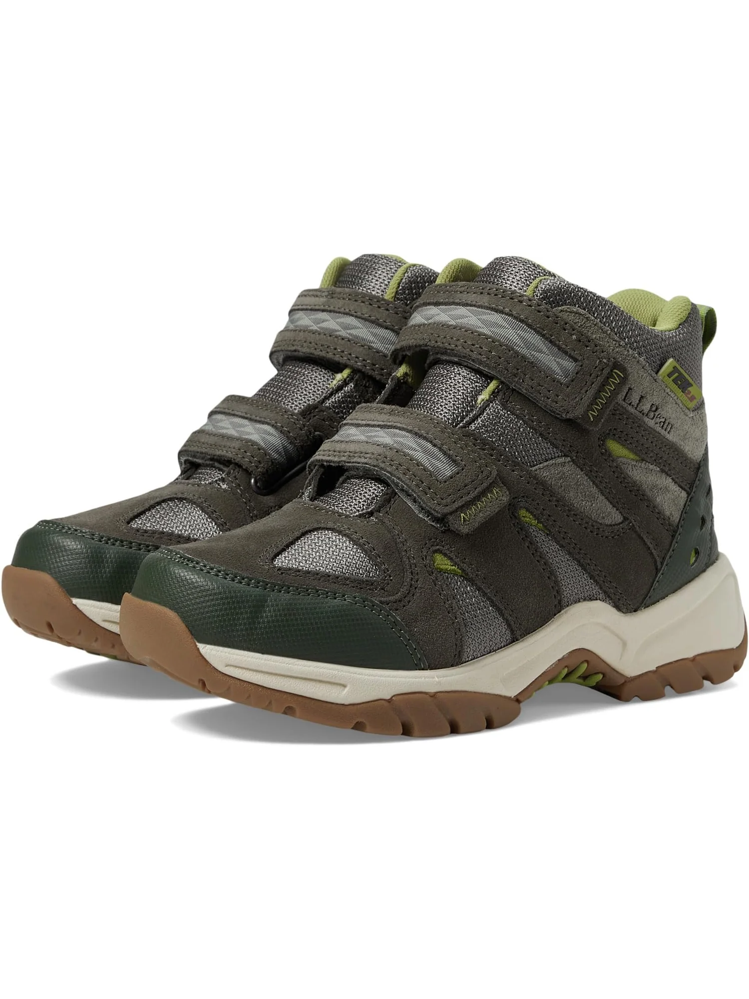 Походные ботинки L.L.Bean Kids No Lace Trail Model Hiker Waterproof — зеленый