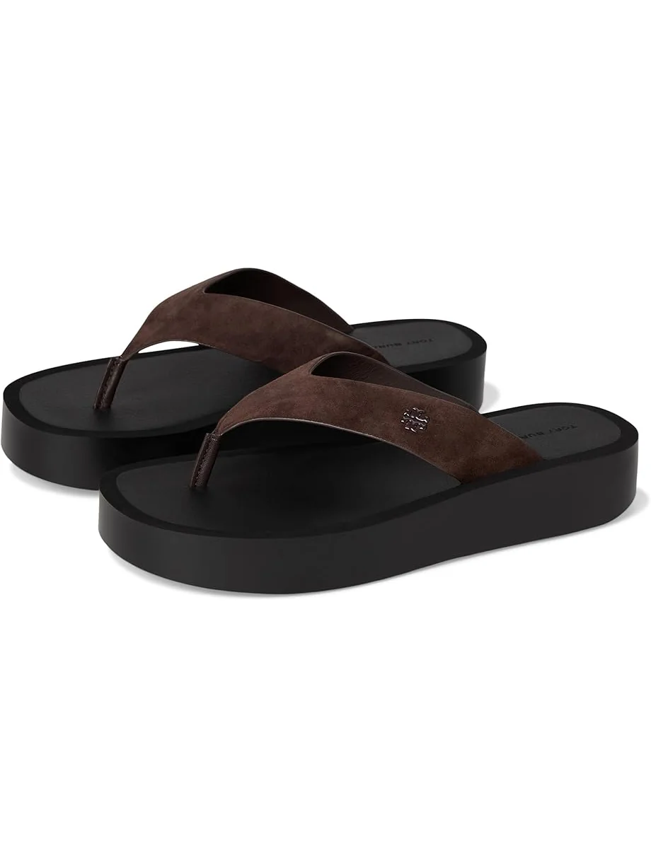 Женские сандалии Tory Burch Leather Platform Flip Flop