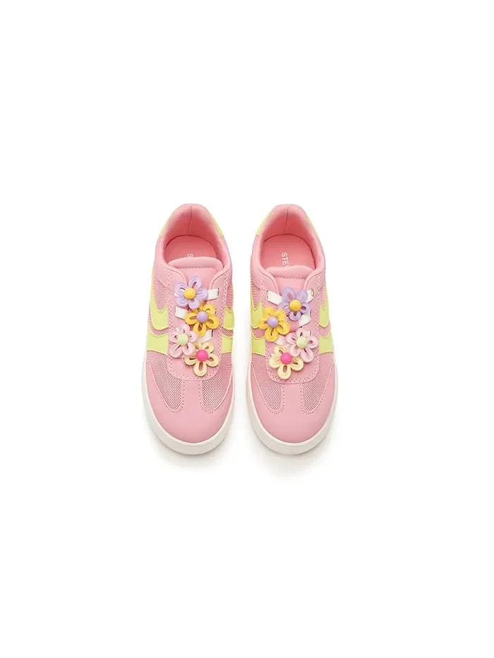 Кроссовки с цветочными подвесками Jerseyc Steve Madden Kids — изображение 2 из 4, розовый