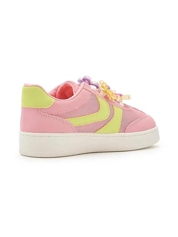 Кроссовки с цветочными подвесками Jerseyc Steve Madden Kids — изображение 3 из 4, розовый