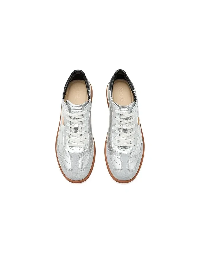 Кроссовки ECCO SOFT 11, вдохновленные гандбольными моделями 90-х — изображение 2 из 4, серебристый/черный