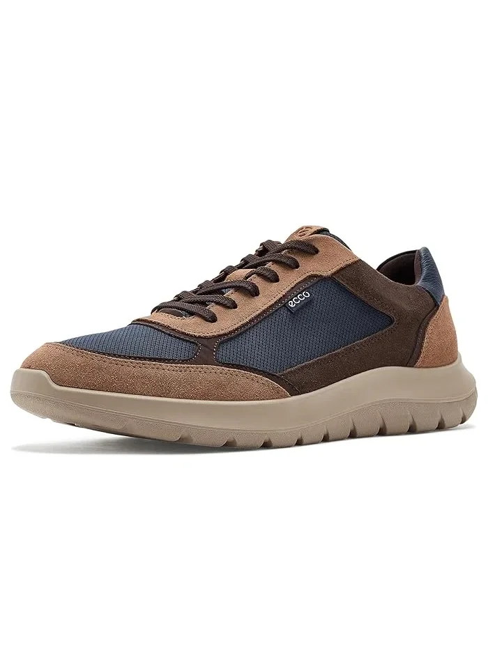 Кроссовки ECCO City Stride Lace-Up, кожаные с текстилем