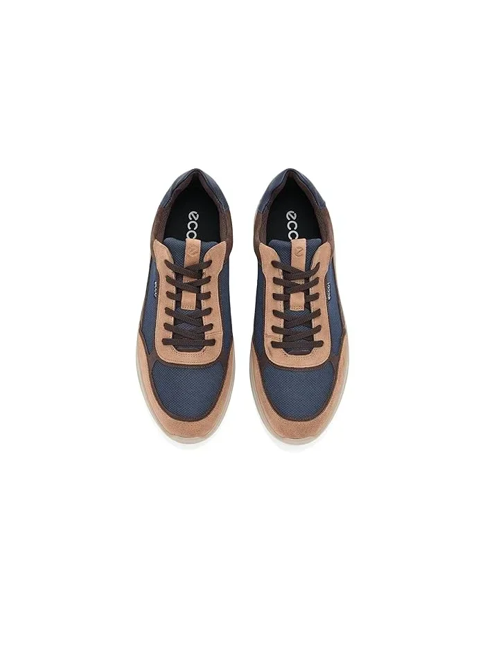 Кроссовки ECCO City Stride Lace-Up, кожаные с текстилем — изображение 2 из 4, коричневый