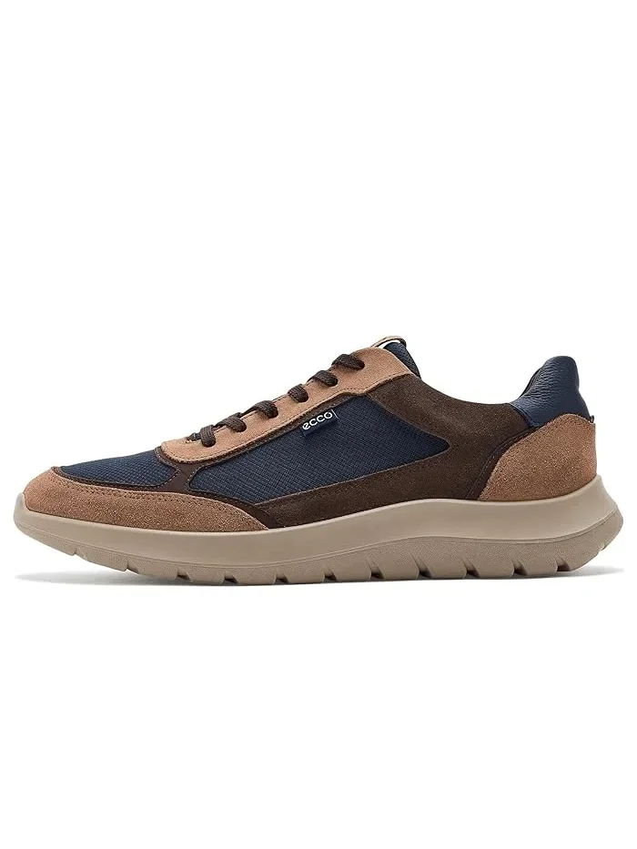 Кроссовки ECCO City Stride Lace-Up, кожаные с текстилем — изображение 4 из 4, коричневый