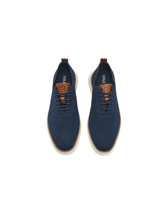 Оксфорды Stitchlite Wingtip Grand Shadowlite Cole Haan — изображение 2 из 4, темно-синий/бежевый