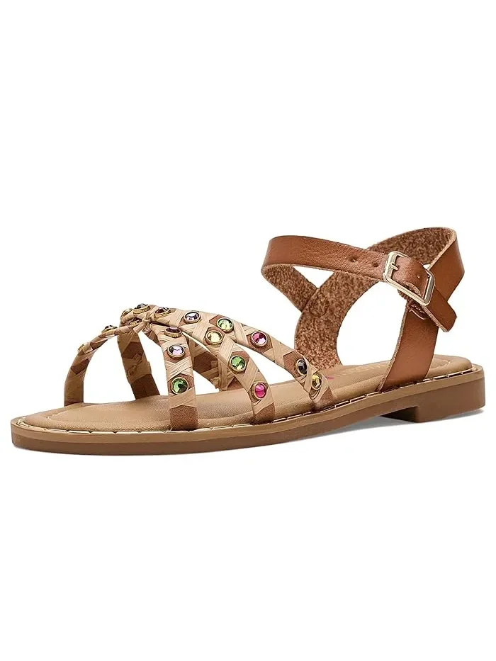 Сандалии с мульти-гемами Steve Madden Kids — изображение 1 из 4, коньячный мульти
