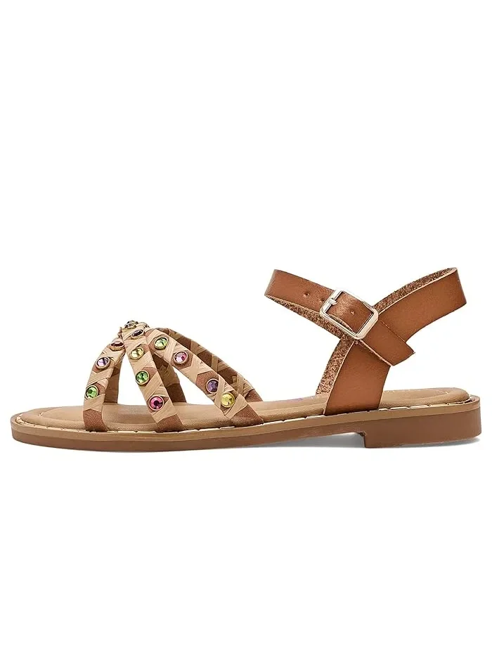 Сандалии с мульти-гемами Steve Madden Kids — изображение 4 из 4, коньячный мульти