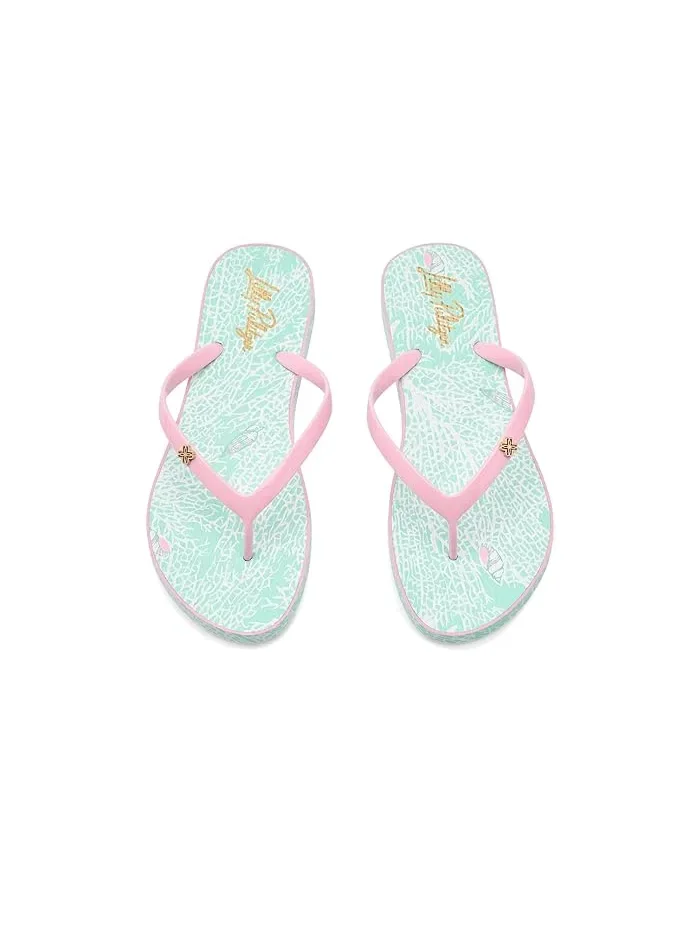 Пляжные шлепанцы Lilly Pulitzer — изображение 2 из 4, мятный