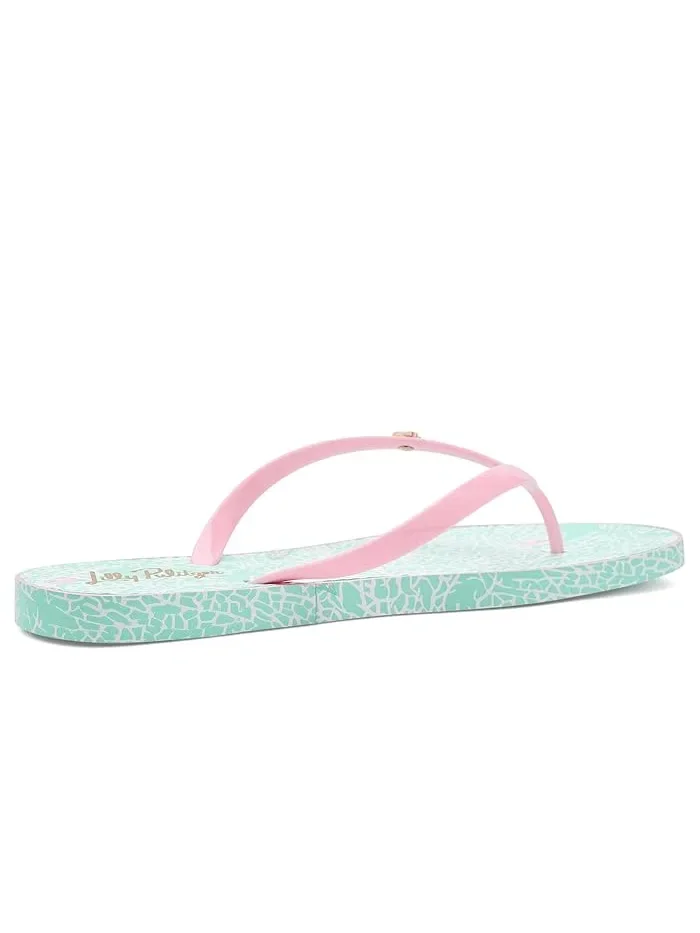 Пляжные шлепанцы Lilly Pulitzer — изображение 3 из 4, мятный