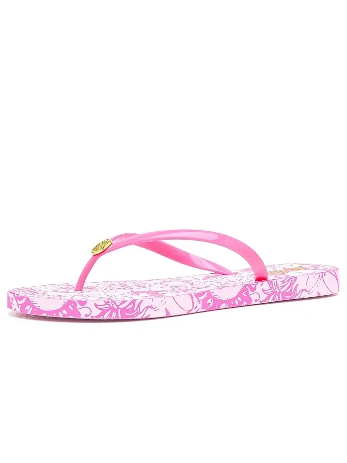 Сандалии Pool Flip-Flops Lilly Pulitzer — изображение 1 из 4, розовый