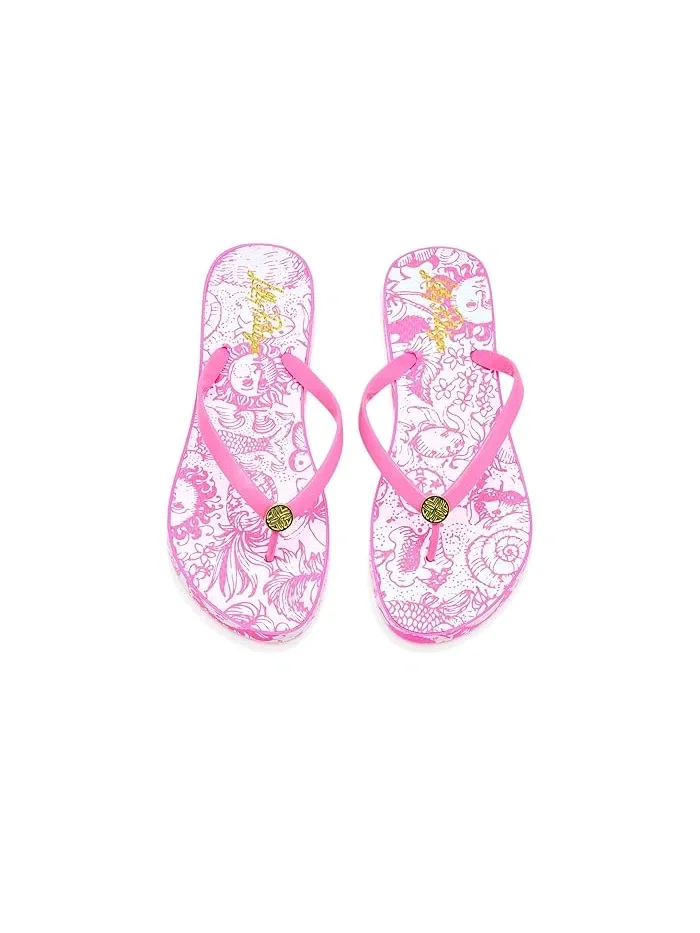 Сандалии Pool Flip-Flops Lilly Pulitzer — изображение 2 из 4, розовый
