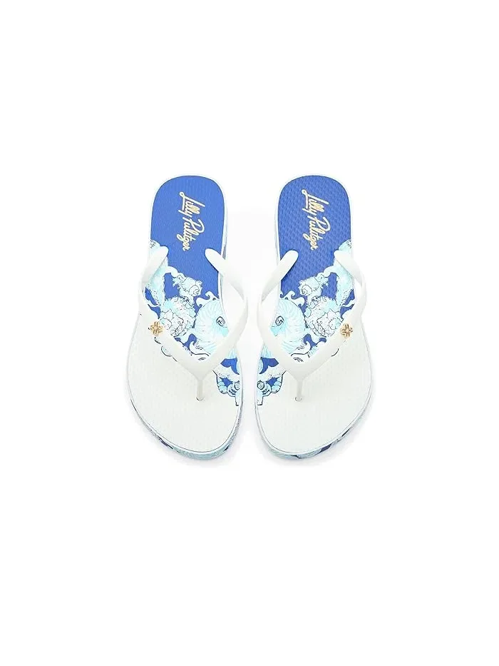 Сандалии резиновые Pool Flip-Flops Lilly Pulitzer — изображение 2 из 4, белый