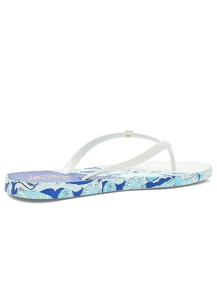 Сандалии резиновые Pool Flip-Flops Lilly Pulitzer — изображение 3 из 4, белый