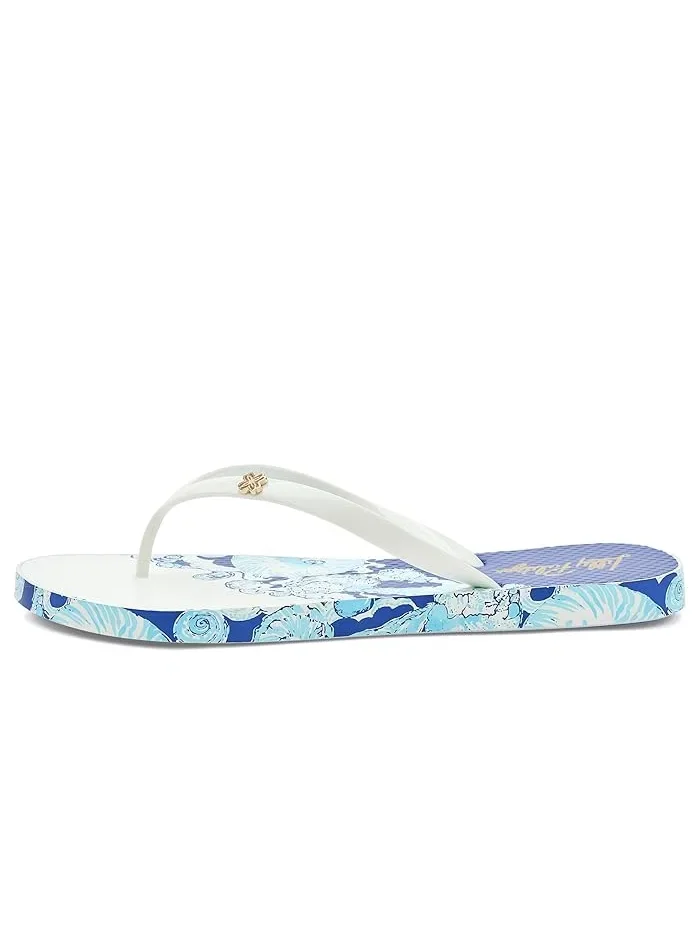 Сандалии резиновые Pool Flip-Flops Lilly Pulitzer — изображение 4 из 4, белый