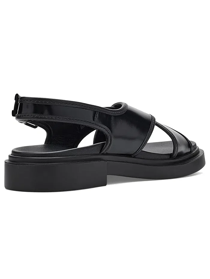 Сандалии ECCO Seoul Cross Strap Slingback, кожаные, с перекрестными ремешками — изображение 3 из 4, черный/черный