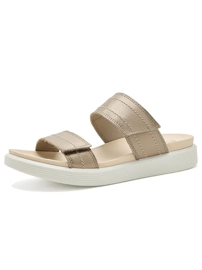 Сандалии ECCO Soft Two Band, с двумя ремешками, Pure Cashmere Metallic