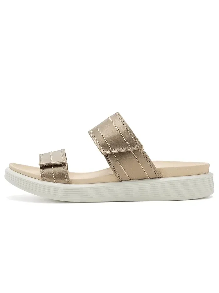 Сандалии ECCO Soft Two Band, с двумя ремешками, Pure Cashmere Metallic — изображение 4 из 4, чистый