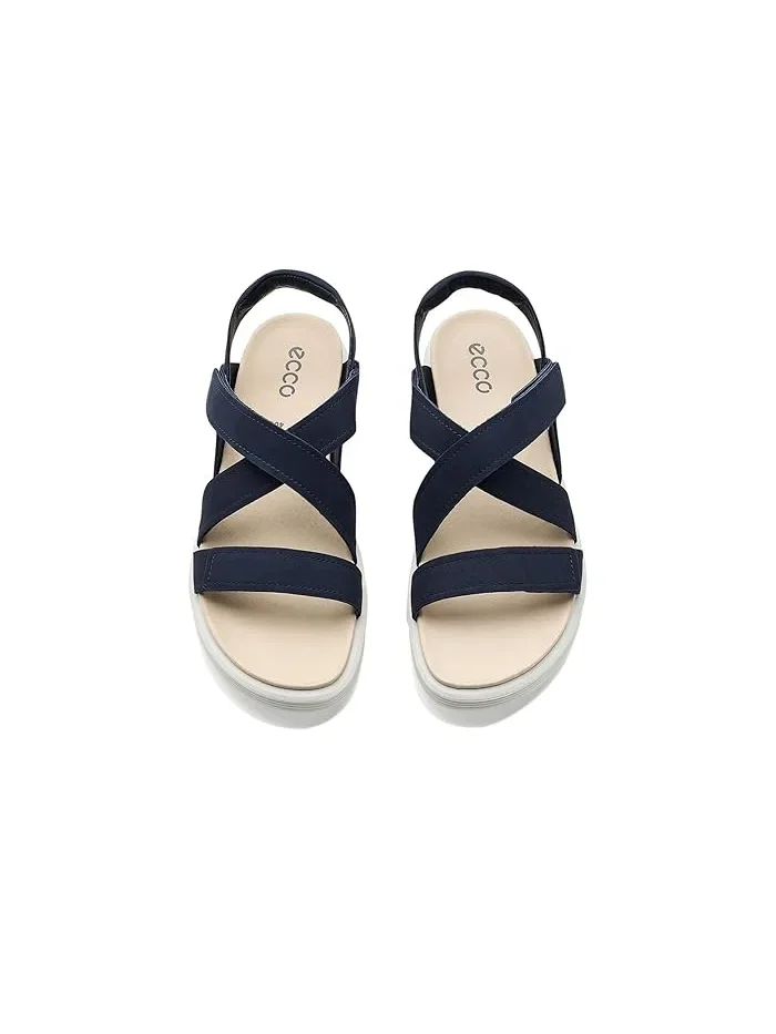 Сандалии ECCO Soft Cross Strap, Marine Nubuck — изображение 2 из 4, морской