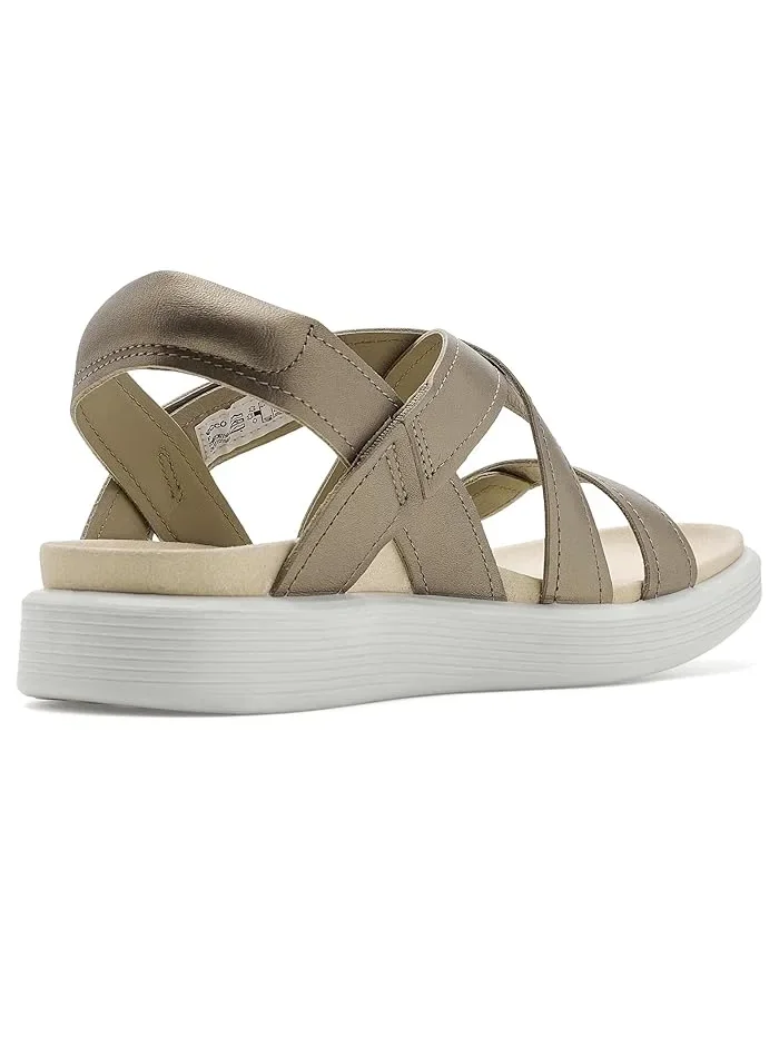 Сандалии ECCO Soft Cross Strap, с ремешками, Pure Cashmere Metallic — изображение 3 из 4, чистый