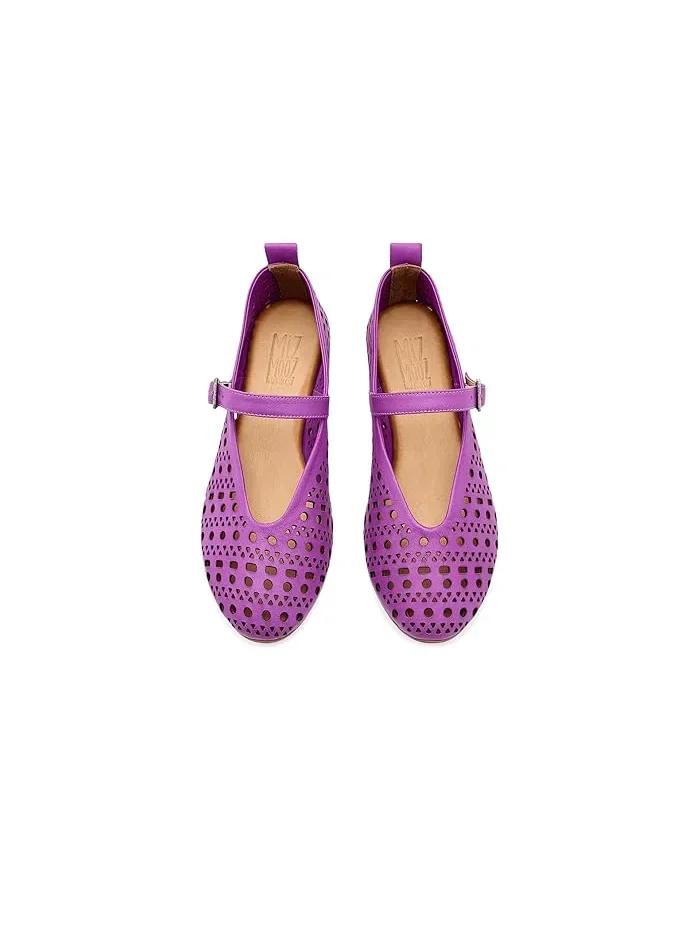 Туфли-лодочки кожаные Kass Flats Miz Mooz — изображение 2 из 4, фиолетовый