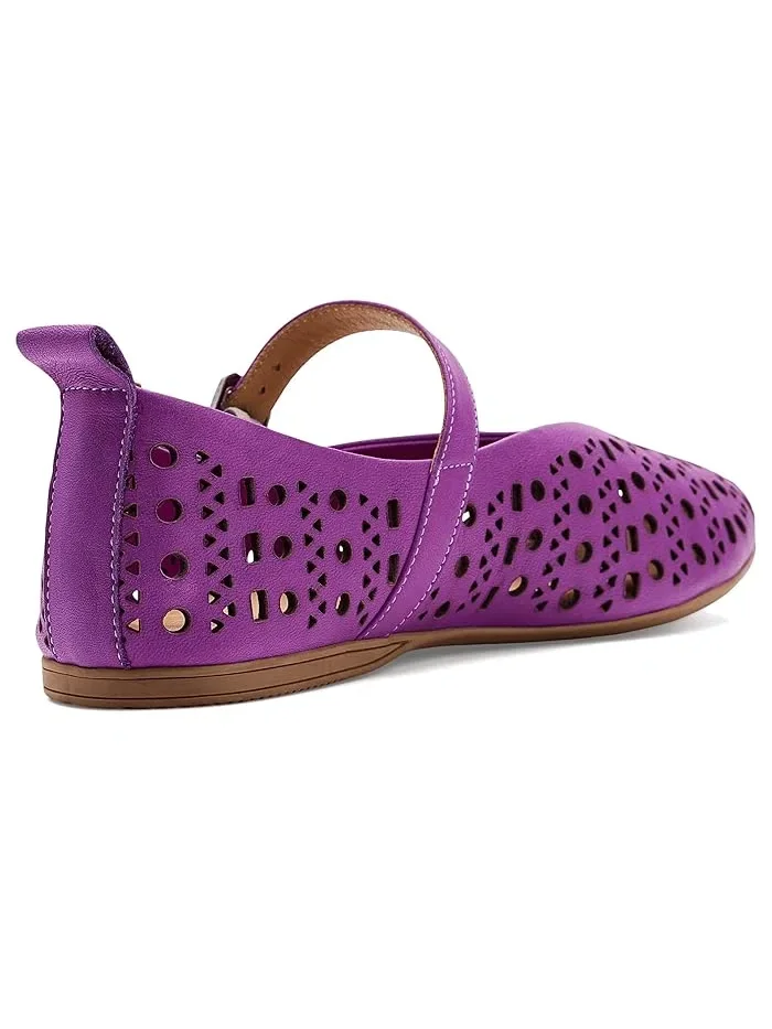 Туфли-лодочки кожаные Kass Flats Miz Mooz — изображение 3 из 4, фиолетовый