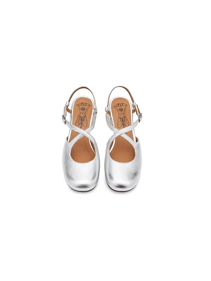 Туфли на каблуке Cark471fly FLY LONDON — изображение 2 из 4, серебряный