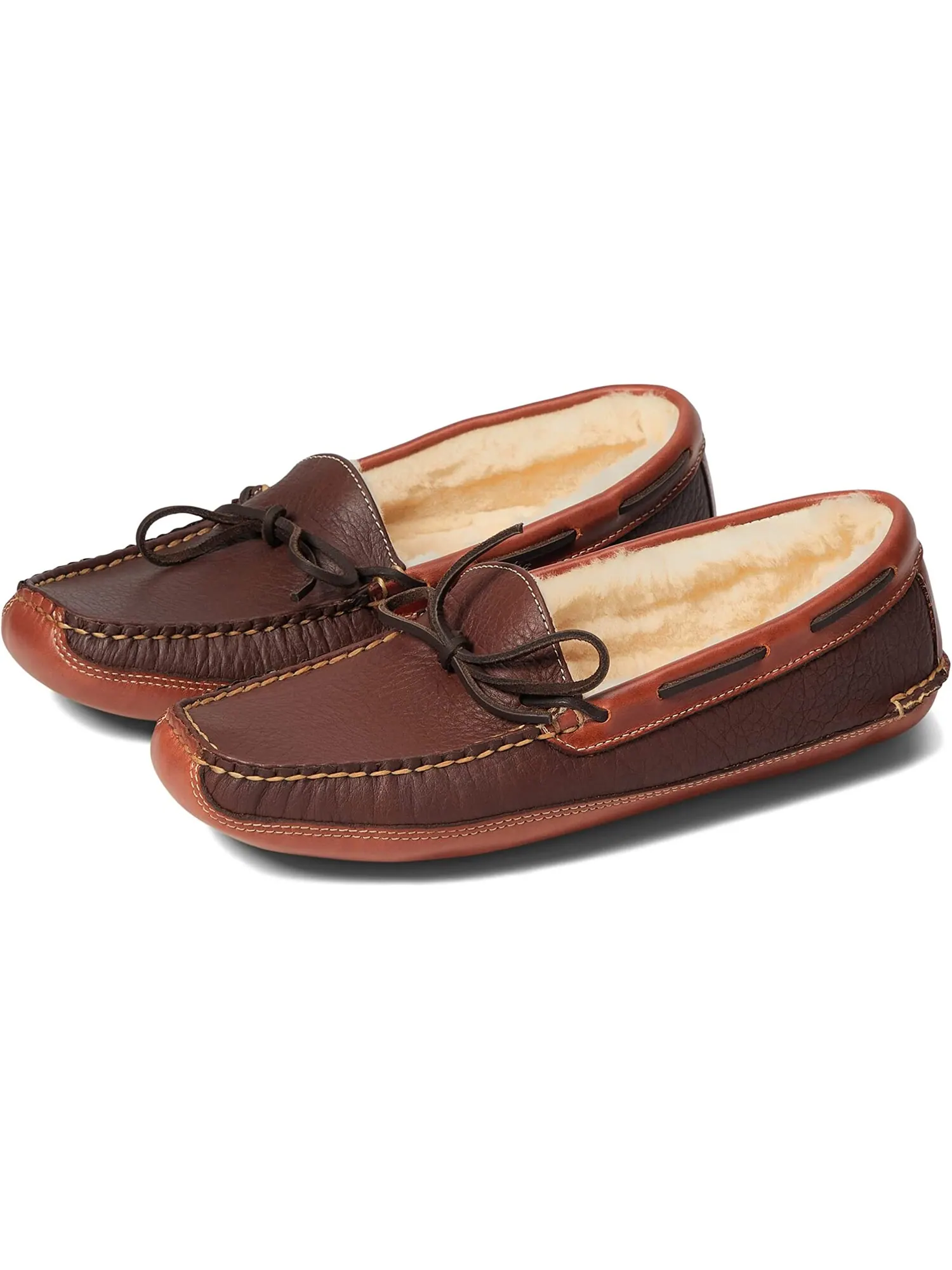 Слипперы Bison Double Sole Slipper Shearling Lined L.L.Bean — изображение 2 из 5, изюминный