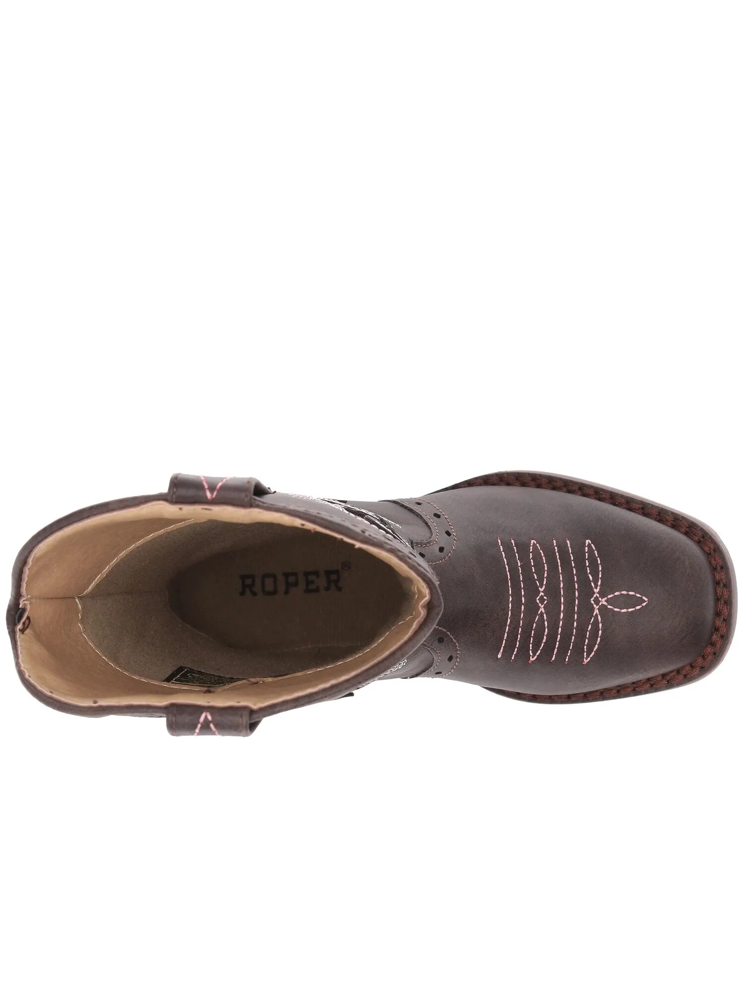 Ботинки Roper Kids Lexi (Toddler/Little Kid) — изображение 3 из 7, коричневый/розовый
