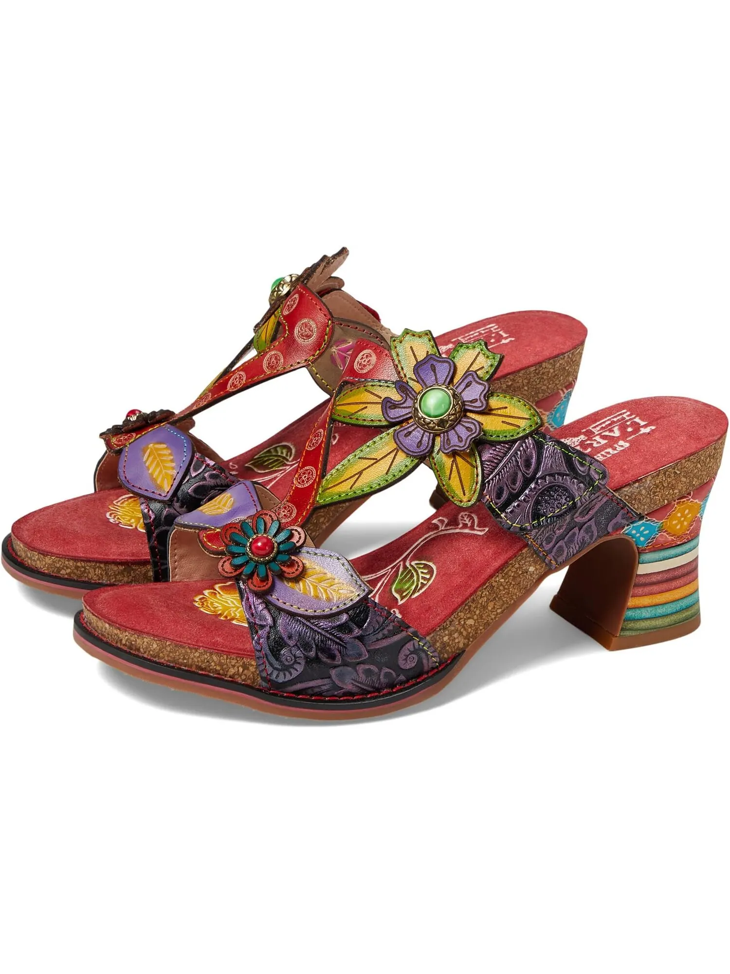 Босоножки Rossie L'Artiste by Spring Step — изображение 1 из 5, красный мульти