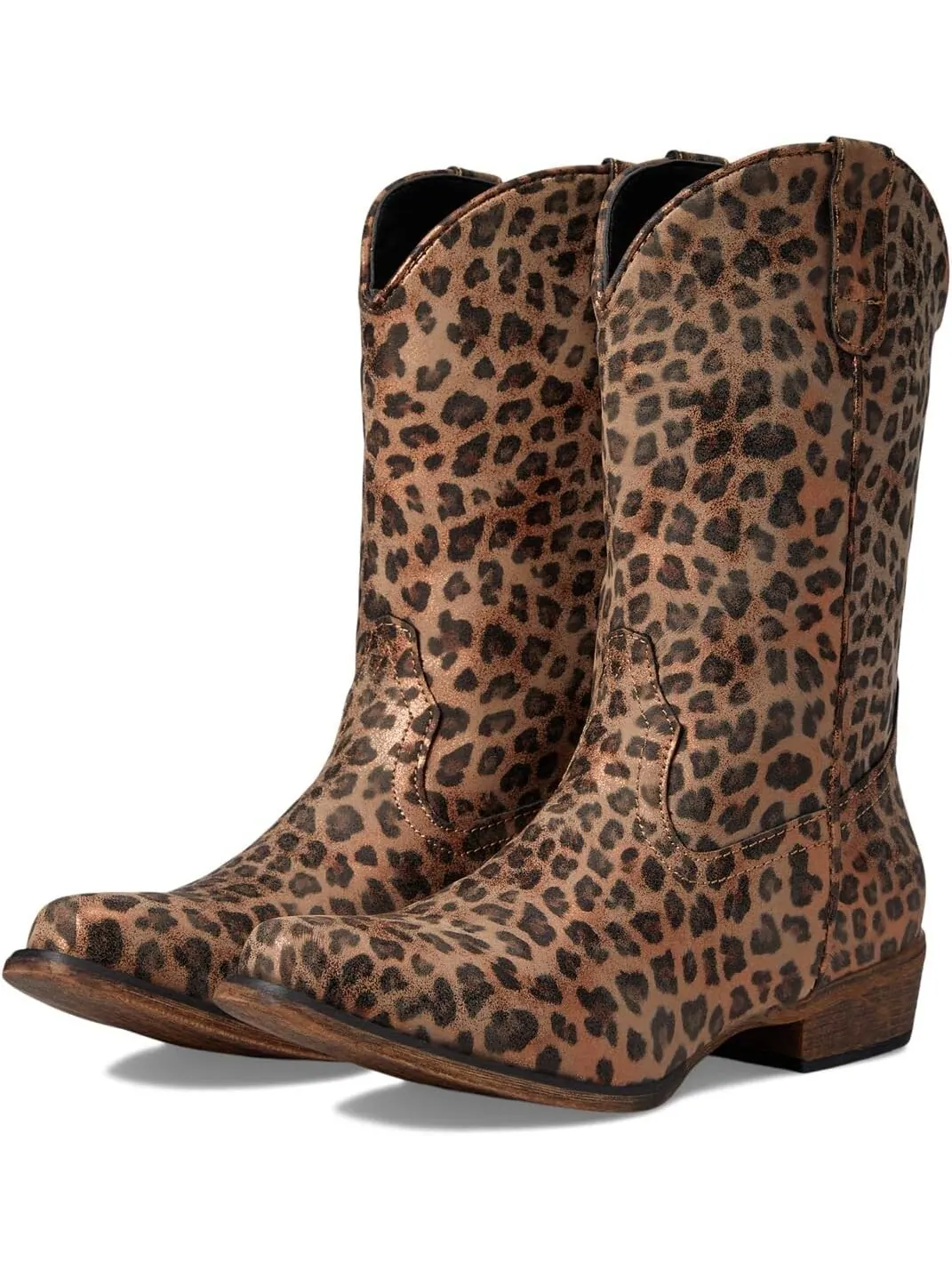 Ковбойские сапоги Riley Cheetah Roper — изображение 1 из 5, бежевый