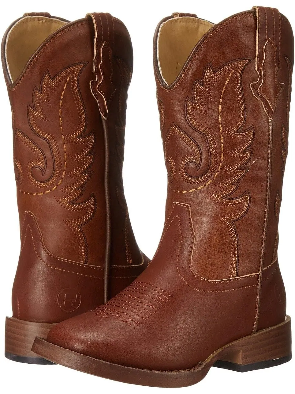 Ковбойские сапоги Texson Faux Leather Roper — изображение 1 из 7, коричневый