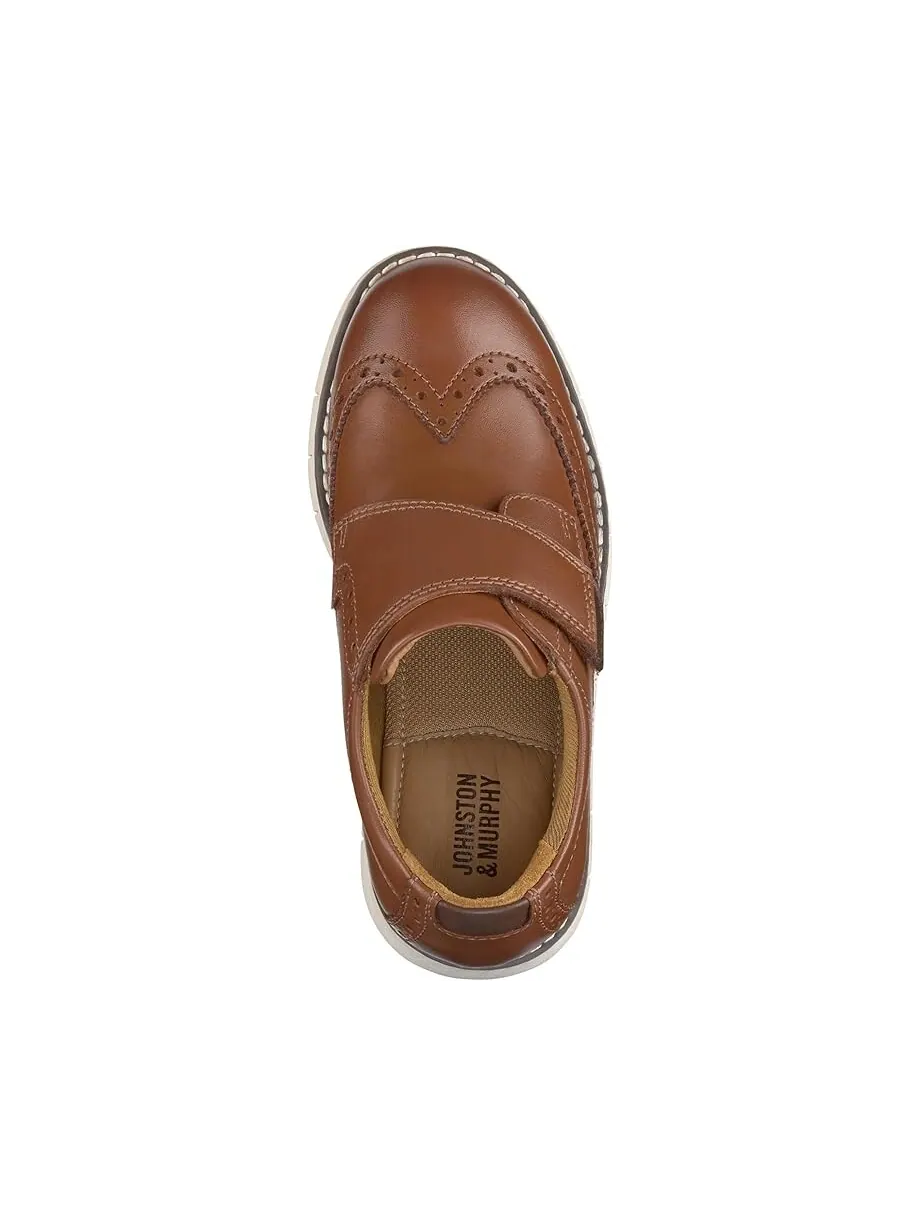 Оксфорды Johnston & Murphy Kids Holden Wing Tip — изображение 2 из 6, бежевый