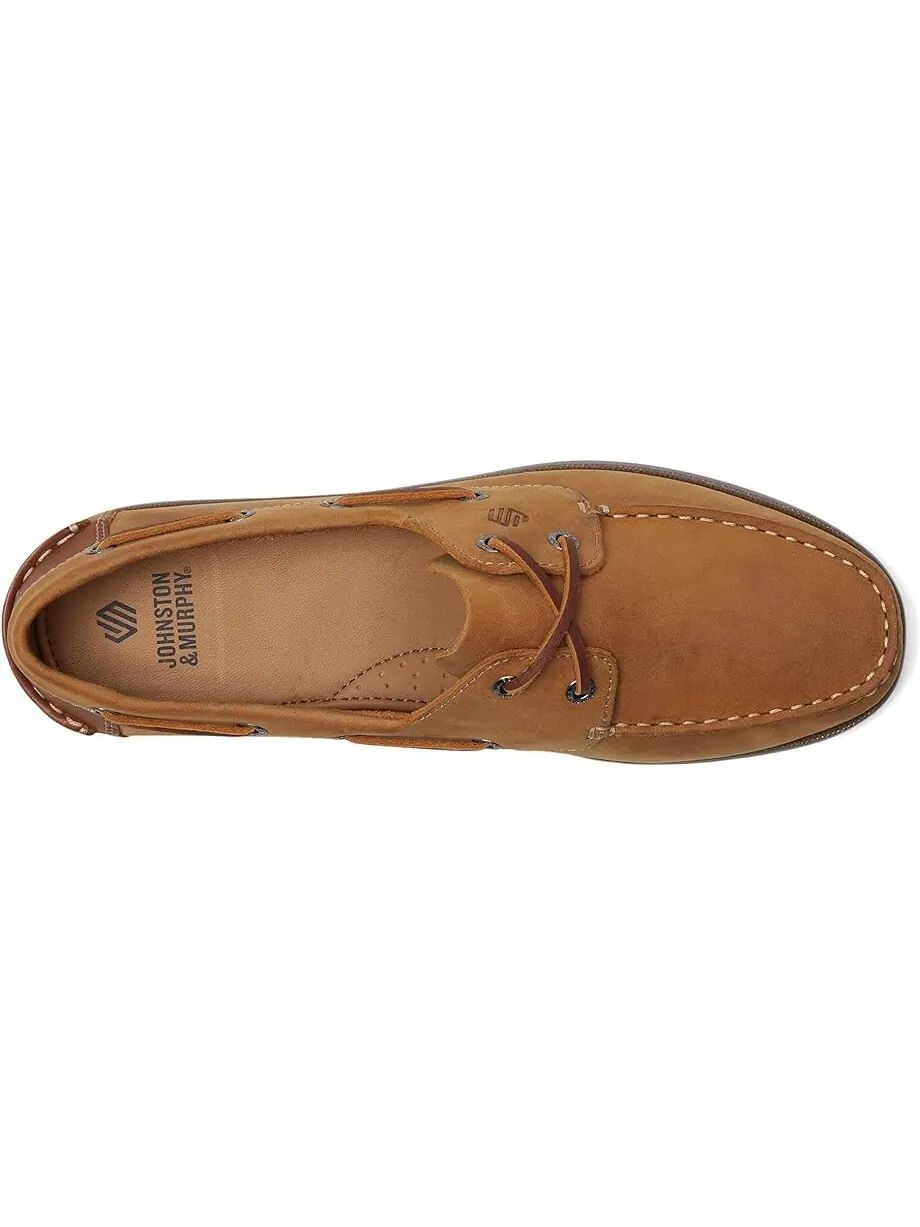 Лоферы Johnston & Murphy Kids Zeke Boat Shoe — изображение 2 из 7, бежевый